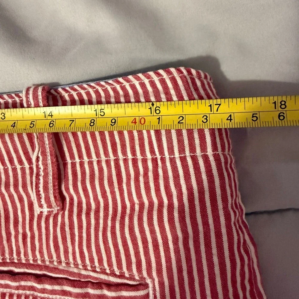 Polo Ralph Lauren Men's Classic‎ Fit Chino Shorts White red Pinstriped size 33